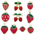 Red Strawberry and Cherry Metal Charms with 15 Listed Options view 7