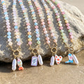 Faceted Bead Necklace With Pearl And Painted Charm view 1