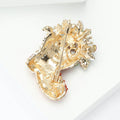 Red Crystal Christmas Boot Brooch Filled With Holly and Gifts view 4