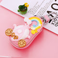Leather Pumpkin Carriage and Princess Zip Key Pouches in Pink and Fuchsia view 4