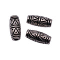 Geometric Tube Bead In Antique Silver For Jewelry Making view 4