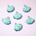 Colorful Enamel Puffer Fish Charms in Five Pictured Options view 8