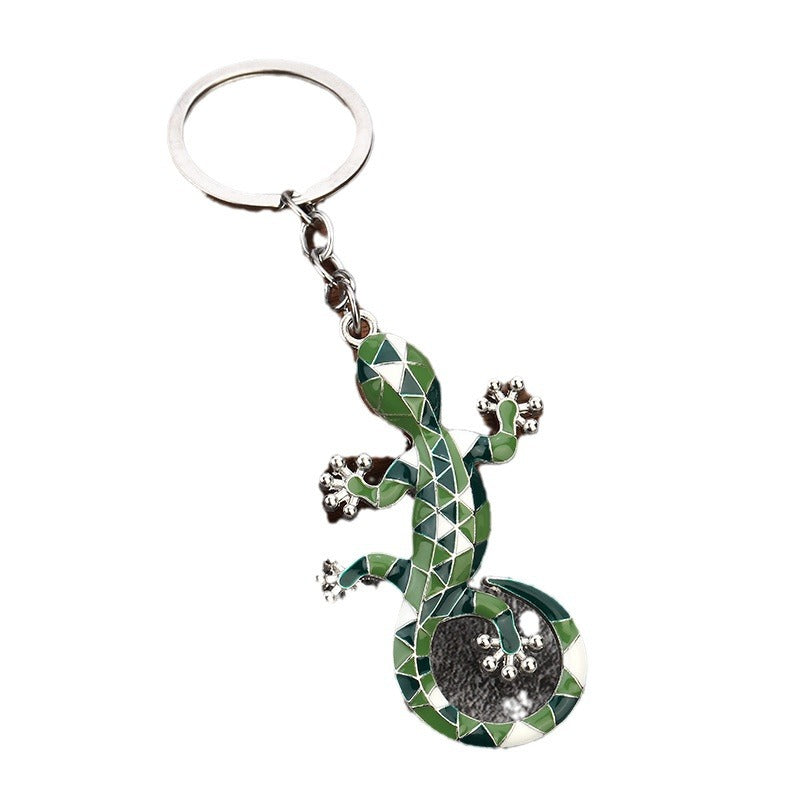 Cute Gecko Zinc Alloy Keychain Car Charm Gift Accessory