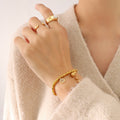 Gold Bead Elastic Bracelet Fu Gourd Or Double Happiness view 4