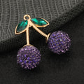 Pave Rhinestone Cherry Charm Pendant Five Colors Two Sizes view 9