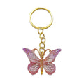 Pink Purple Butterfly Acrylic Keychain Mixed Rings view 5