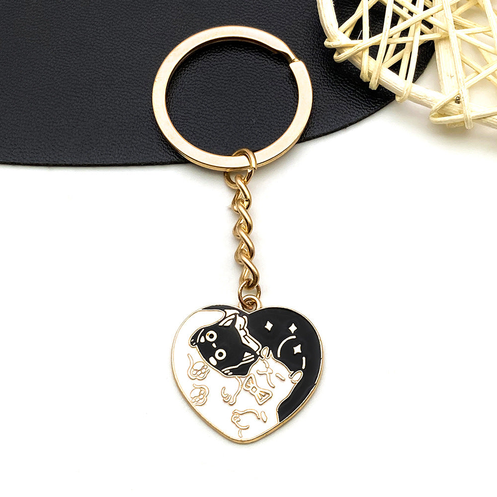 Enamel Zinc Alloy Black Cat Skull Halloween Charm Pendant for DIY Earrings Necklace