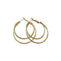 Triple Layer Hoop Earrings In Gold And Silver Tone view 5