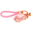 Mini Car Plush Pom Pom Keychains With Braided Wrist Straps view 5