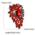 Teardrop Crystal Spray Brooch with Faceted Stones for Jackets and Scarves view 7