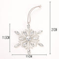 Silver Rhinestone Snowflake Hanging Ornament Set Three Styles view 5