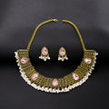 Five Color Ornate Teardrop Necklace and Earring Sets view 4