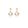 Floral Wreath Pearl Look Clip Stud and Hook Earrings view 5