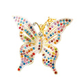 Large Square Wing Multicolor Crystal Butterfly Keychain view 5