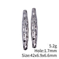 Hammered Tapered Tube Metal Beads in Antique Silver Tone view 3