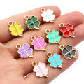 Enamel Four-Leaf Clover Charms in Eleven Color Options view 3