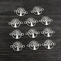 Silver Tone Tree of Life Double Loop Connector Charms view 4