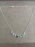 Silver Tone Multicolor Charm Necklaces in Two Designs view 6