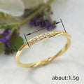 Gold Silver Twisted Thin CZ Band Finger Ring Sizes 6-10 view 4
