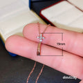 Rose Gold Tone Shooting Star Clear Stone Pendant Necklace view 5