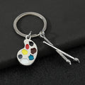 Artist Palette Metal Keychain Gift for Painters and Art Students