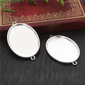 Oval Double-Sided Pendant Bezels in Thirteen Ornate Designs view 12