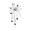 White Flower Metal Brooch Pin for Jackets and Lapels view 1