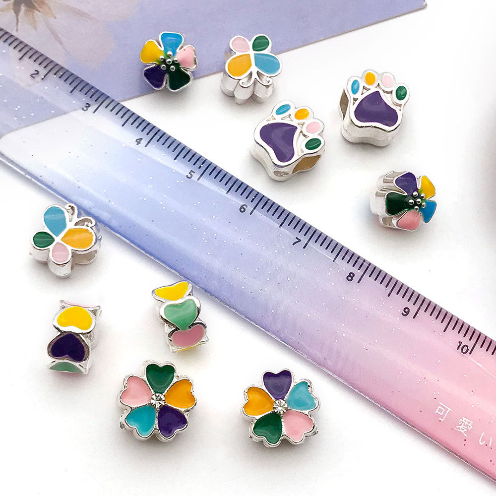 Enamel Zinc Alloy Heart Enamel Charm Pendants Style 3436