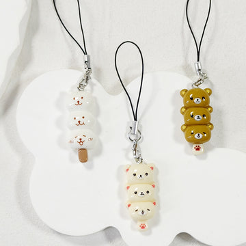 Stacked Bear and Popsicle Phone Strap Charms in Three Designs