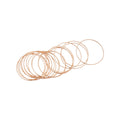 Textured Glitter Thin Bangle Stack Sets Gold Silver view 5