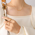 Gold Darling Script Nameplate Pendant Necklace Chain Jewelry view 4
