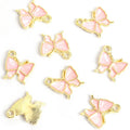 Enamel-Look Gold Silver Butterfly Alloy Charms in 18 Styles view 8