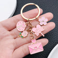 Three Pink Heart Rose Envelope and Candy Keychains view 2