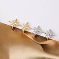 Crystal Starburst Ear Cuffs - One Style Polished Decorative Design view 2