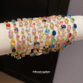 Multicolor Geometric Crystal Chain Bracelets Twelve Styles view 2