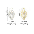 Pearl Crystal Teardrop Jewelry Components For DIY Earrings And Bracelets Charms view 2
