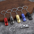 Metal Car Keychain in Six Colors with Split Ring and Chain view 1