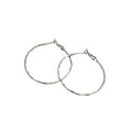 Silver Tone Textured Hoop Earrings in Three Sizes Decorative Jewelry view 5