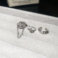 Crystal Ear Cuffs in Four Styles With Mixed Silver-Tone And Gold-Tone Finishes view 6