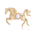Gold Tone Zodiac Animal Pearl Look Metal Brooch Pin view 1