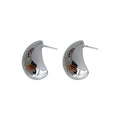 Three Style Gold and Silver Bean Shape Statement Earrings view 5
