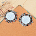 Round Floral Lace Edge Cabochon Trays in Five Finishes view 8