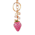 Jelly Strawberry Keychains with Cord Sets and Loose Heart Loops view 5