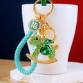 Jeweled Pack Horse Keychains With Color and Wrist Strap Options view 3