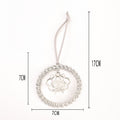 Rhinestone Moon Sun Ring Hanging Ornament Metal Tree Charm view 4