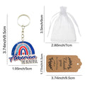 America The Beautiful Red White And Blue Rainbow Star Keychain view 4