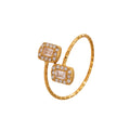 Stainless Steel Zircon Open Rings Heart Star Rectangle Designs view 5
