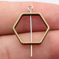 Open Hexagon Small Hole Beads in Five Finishes for Jewelry Making view 6