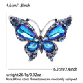 Faceted Crystal Butterfly Brooch in Four Vivid Colorways view 6