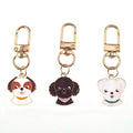 Gold Tone Cartoon Dog Head Clip Keychains in Seven Breeds view 3
